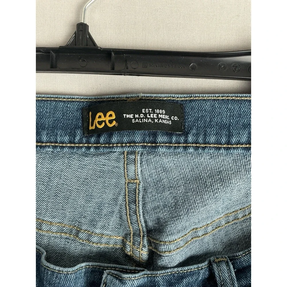 Lee Y2K Denim Shorts Mens 38 Blue Regular Fit Made In Mexico